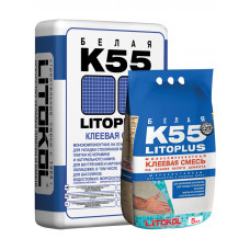 LITOKOL LITOPLUS K55 Клей для укладки стеклянной мозайки (белый) (25 кг) (54шт/под)